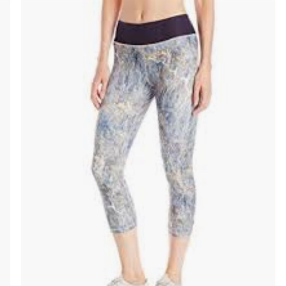 Shape Activewear Pants - Shape Activewear Capri in Cliff Print/Nine Iron